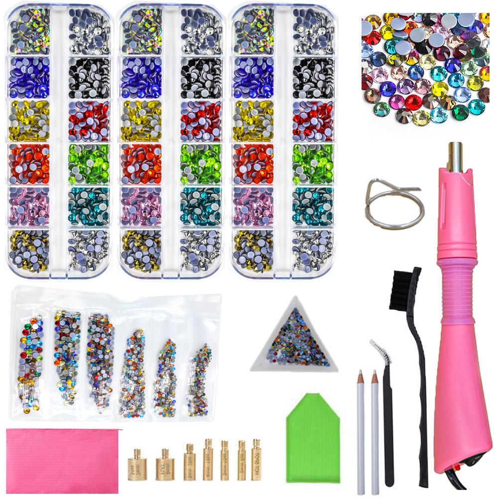 Weichen Hot Drill Set Point Drill Pen, Storage Bag Hot Melt Glue Hot Drill Tool Diy Clothing Accessories