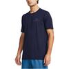 Under Armour Solid Color Breathable Round Neck Short Sleeve T-Shirt Men Tops Navy-Blue 1383973-410