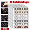 10Pcs Coin Album Pages 20/30/42 Pockets PVC Transparent Loose Leaf Sheets Coin Collection Storage Organizer Inner Pages