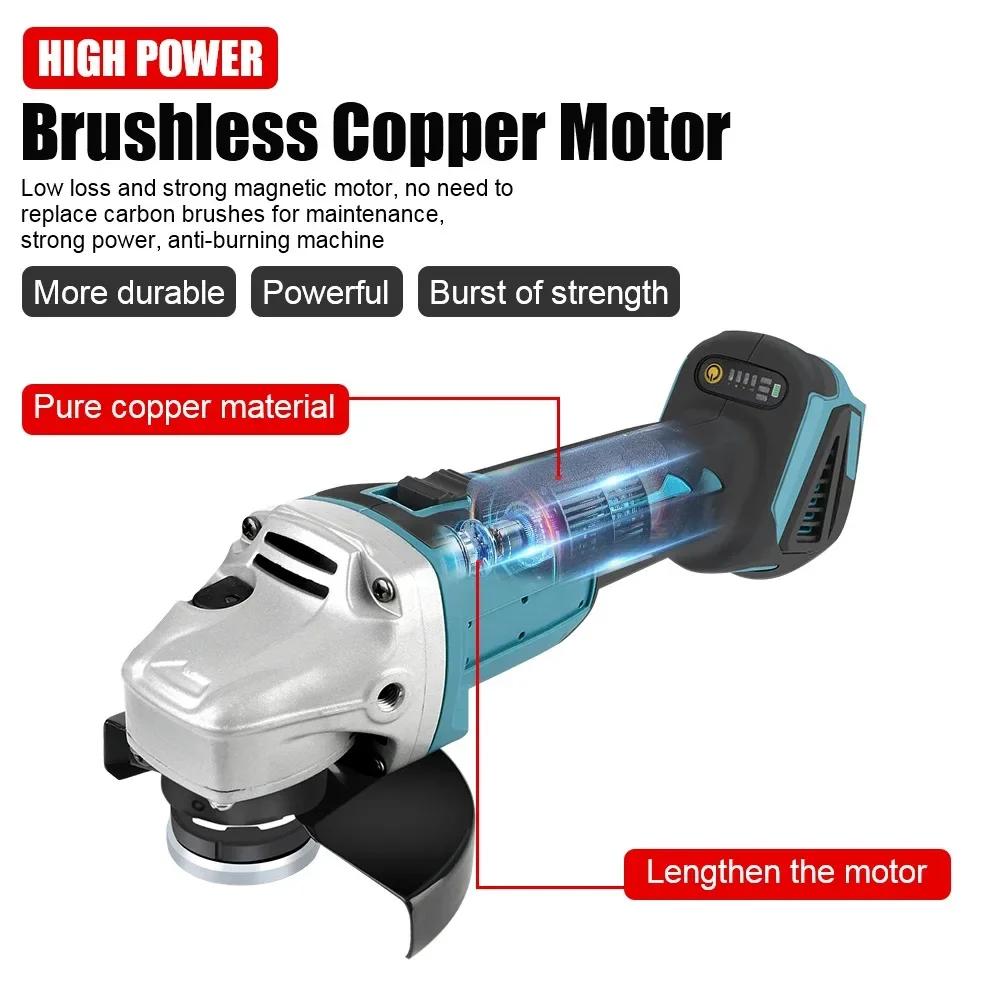 For 18v Makita power Grinder Tool Wireless Power Tools Electric Grinder Angle Grinder Brushless Sander Angle No Battery