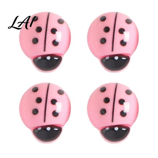 Refrigerator Magnets Decoration 4Pcs 3D Ladybug Magnet Mini Ladybird Resin Fridge Magnet Decorative Memo Note Holder for Kitchen Office Whiteboard