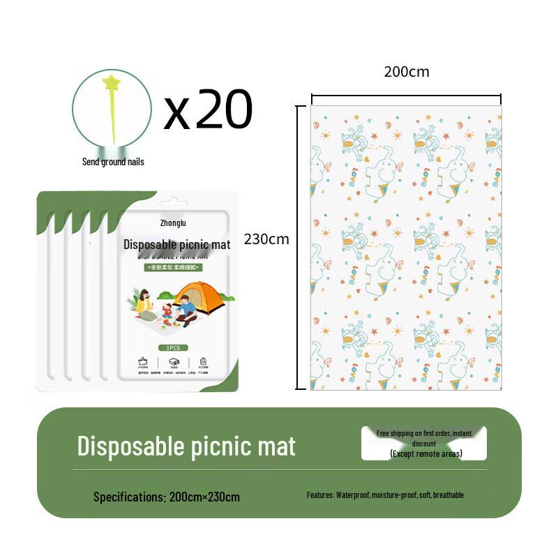 ZISIZ Portable Disposable Camping Tableware Set