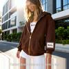 Unisex Europese & Amerikaanse Losvallende Hoodie met Rits Vest Sweatshirt