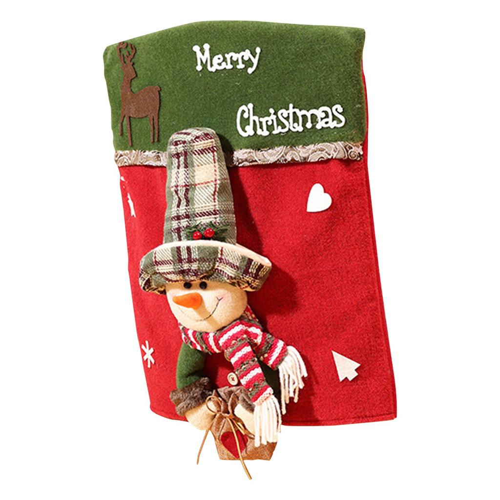 1PCS Christmas Chair Cover Red Santa Claus Dining Chair Cover for Home New Year 2025 Table Christmas Decoration Xmas Gift