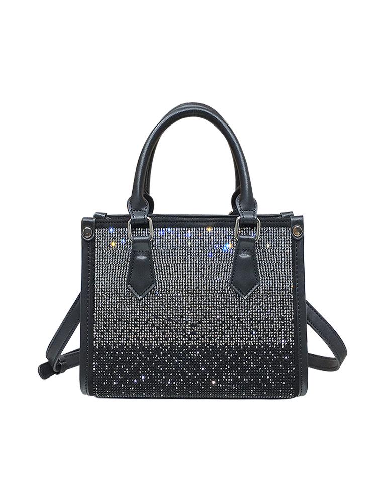 Gradient Rhinestone Tote Bag - Women's High-End, Large Capacity, Diamond-Studded Shoulder Handbag