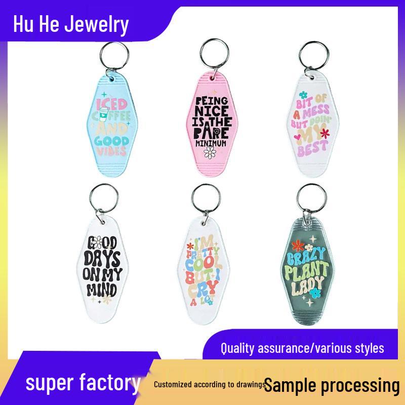 Hotel Guesthouse ABS Plastic Keychain Tag and Key Hanger Pendant