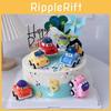 Adorable Cartoon Race Car Cake Decoration Set Perfect For Children's Birthday Celebrations