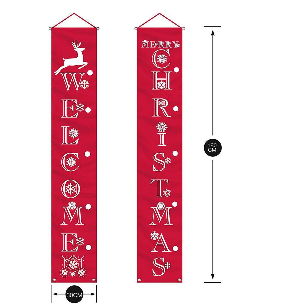Christmas Door Banners: Hanging Flags & Decorative Curtains for Popular Holiday Display