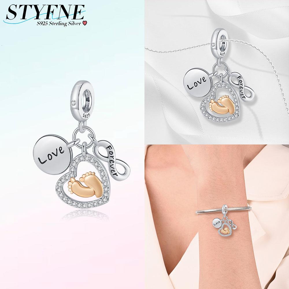 Original Koppar Roséguld Kärlekshjärta Fjäril Luftballong Berlocker Pärlor Passar Armband Dam Smycken DIY-tillbehör Gåva