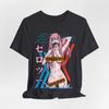 Tricou Grafic Anime, Tricou Waifu Zero Two, Cămașă Unisex Desene Animate Japoneze, Scurt