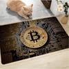 Bitcoin Pattern Area Rug, Non-Slip Mat for Kids' Room, Living Room, Bedroom, Game Room, Entryway, Bathroom, Home Decor