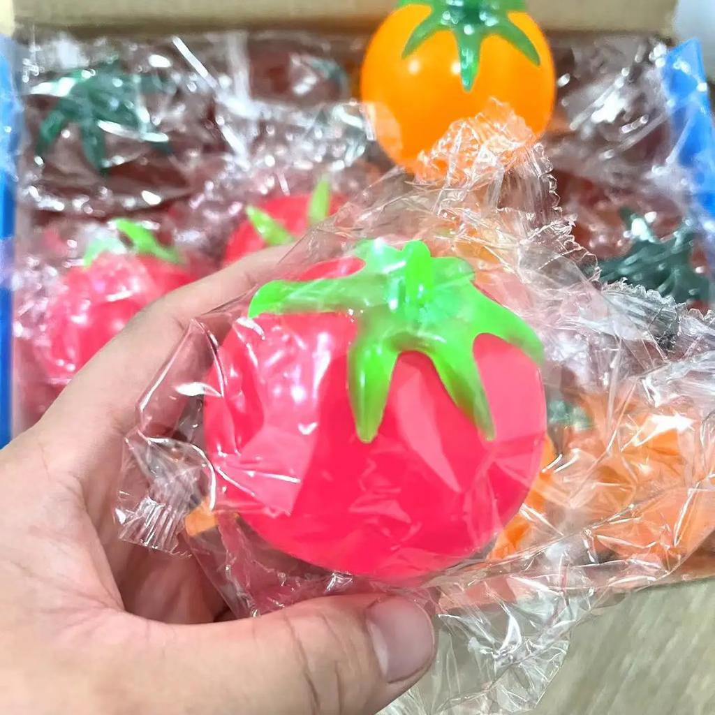 Creative Prank Tomato Venting Ball Squeezing Decompression Venting Toy Fun Stress Relief Gag Gift