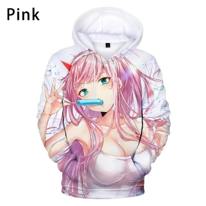 Pánská Dámská Módní Mikina DARLING in The FRANXX Zero Two 3D Potisk Mikiny Oversized Mikiny Ležérní Pulovr Anime Streetwear