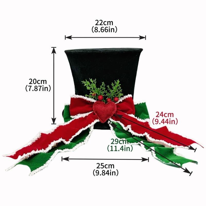 Foldable Christmas Tree Top With Big Bowknot Embellishments for Indoor and Outdoor Winter Holiday Party Centerpieces