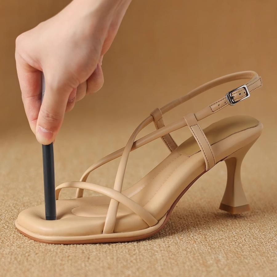 Fashion Women Sandals Square Toe High Heels Pumps 2025 Summer New Elegant Soft  Comfortable Party Women Sandals Fashion Women Shoes