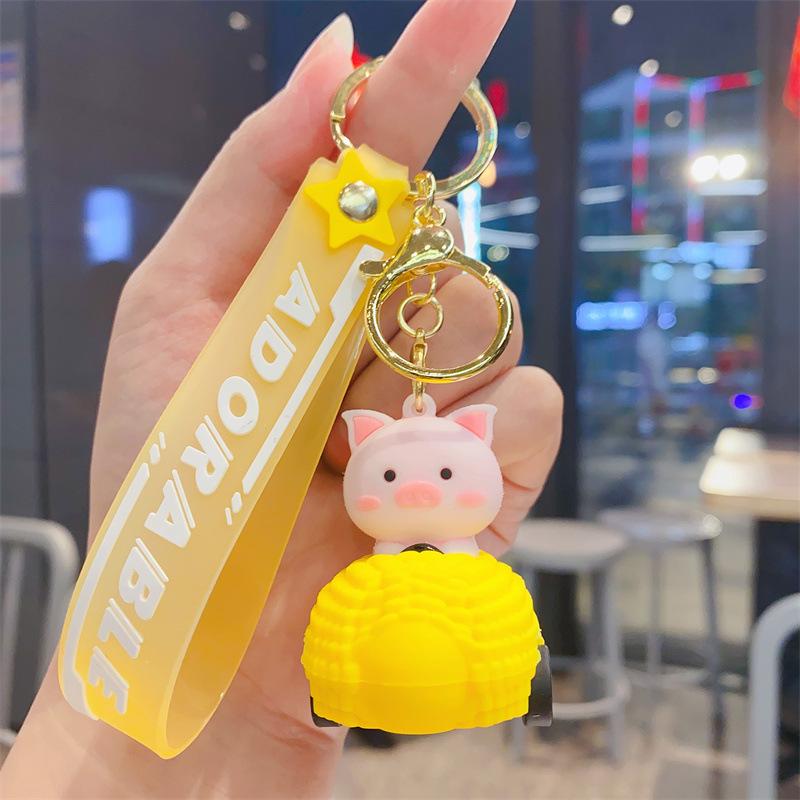 Cute Creative Children's Toys Exquisite Pull Back Car Keychain Bag Pendant