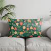 Home Decor Floral Pattern Rectangle Pillow Cover Suitable For Sofa Bedroom Car Pillow Cover Cushion Rectangular Back Cushion