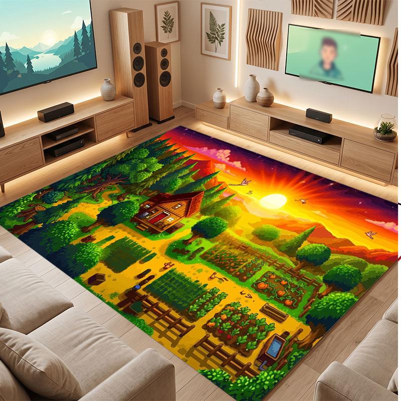 Stardew Valley Rug Soft Thick Non Slip Floor Carpet for Bedroom Living Room Home Decor