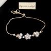 Korean Chic Zircon & Pearl Geometric Bracelet: Light Luxury Fashion Hand Jewelry