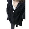 2023 Women's Oversized Hooded Cardigan Sweatshirt: Spring/Autumn & Winter-Ready Plush Velvet