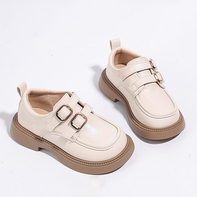 Spring Korean Version of Girls Mary Jane Shoes Student Black Leather Shoes Retro British Style Belt Buckle Shoes
