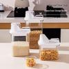 Airtight Transparent Kitchen Storage Jar for Grains, Nuts, Beans, and Flour