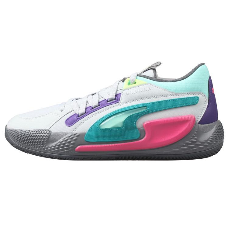 PUMA Court Rider Chaos Daytona Basketball Shoes White-Cool Light Gray Men s 378612-01 EU 44