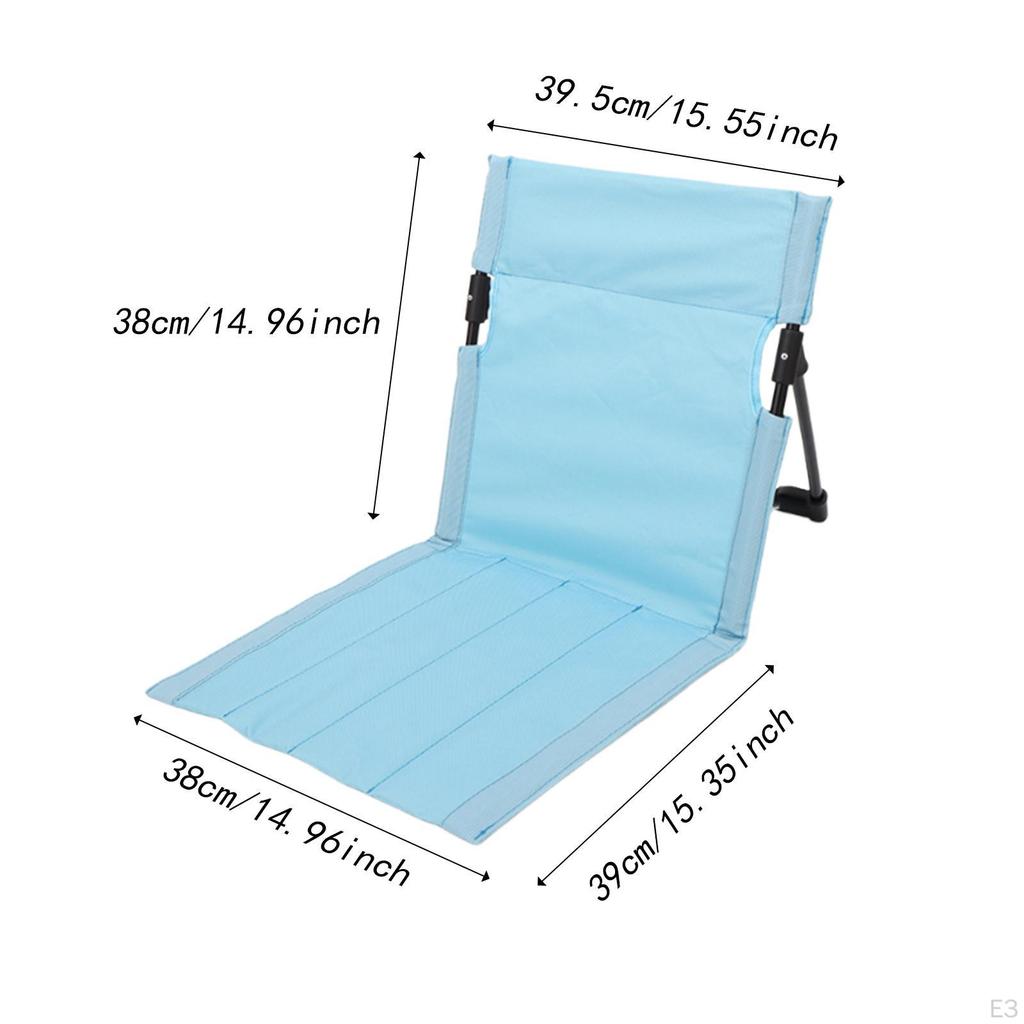 Chair Ergonomic Floor Seat Folding Mat with Support Portable Oxford Canvas Armchair Suitable for