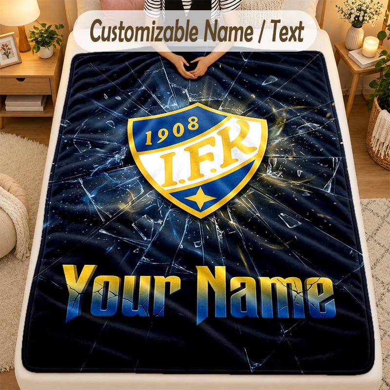 Flannel Blanketifk göteborg Custom Name Text Personalized Soft Warm Throw Blanket Home Decor Gift