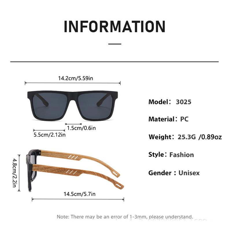 New Retro Anti-UV Bamboo Sunglasses Men's Trend Sunglasses Fashion Sunshade Sunglasses 3052