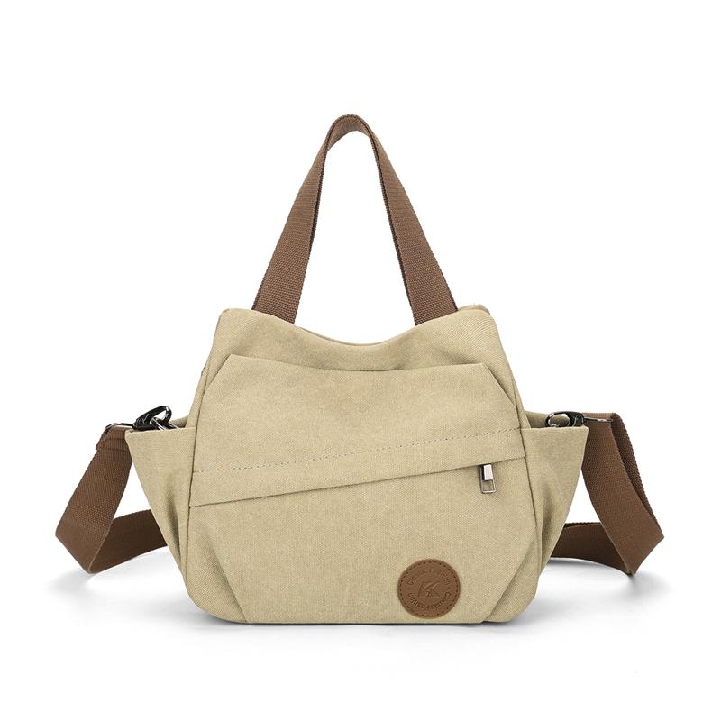 Multi-Compartment Canvas Bag Women's Bag Shoulder Bag Crossbody Bag Mother Bag