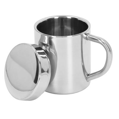 Stainless Steel Double Walled Mugs Shatterproof Warm Cold Use Tea Cups with Handle for Traveling