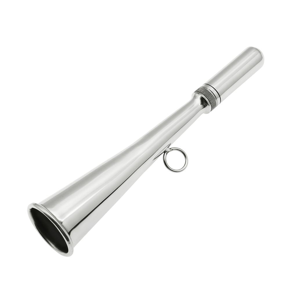 Marine Boat Handheld Foghorn Stainless Steel Fog Horn Removable Mouthpiece Accessory for Yacht Marine Safety and Communication