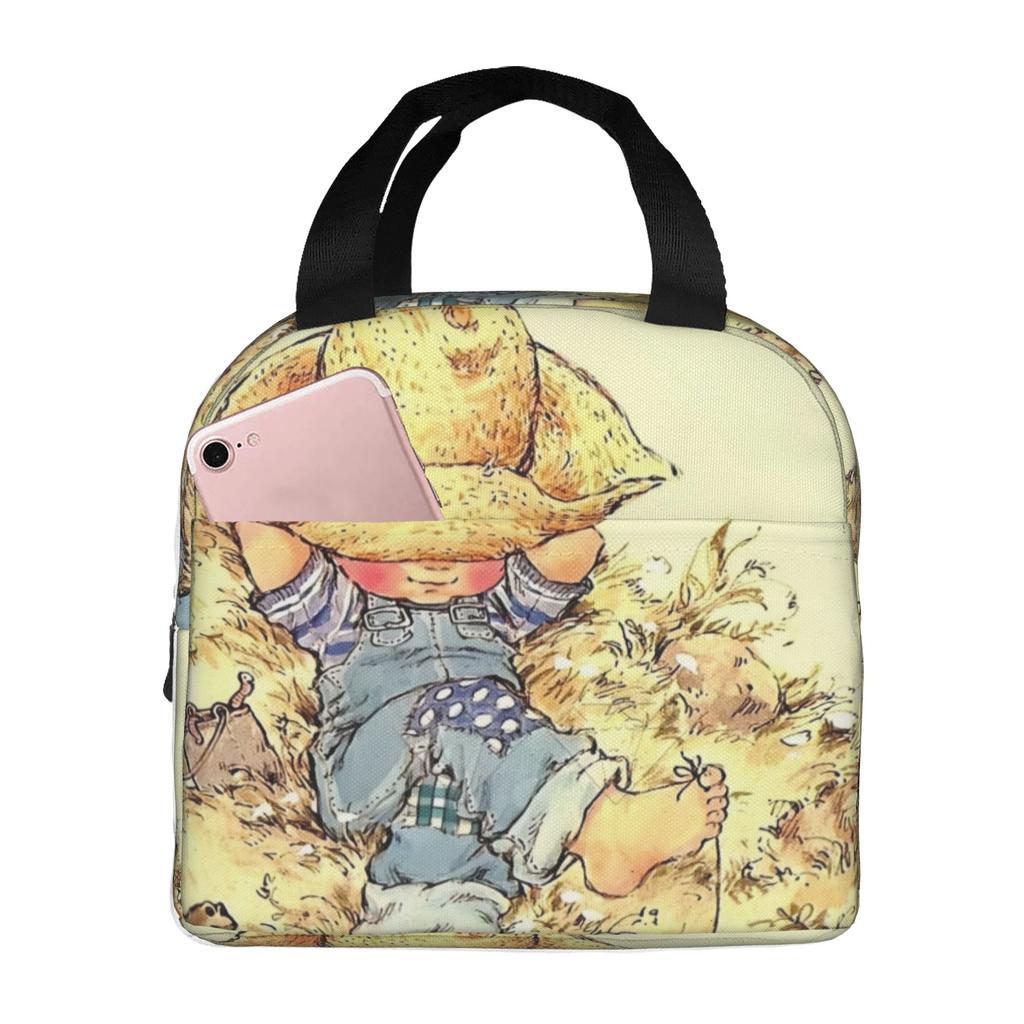 Cartoon S-Sarahs K-Kays Kawaii Girl  Insulated Lunch Bag for Women Portable  Thermal Cooler Lunch Box School