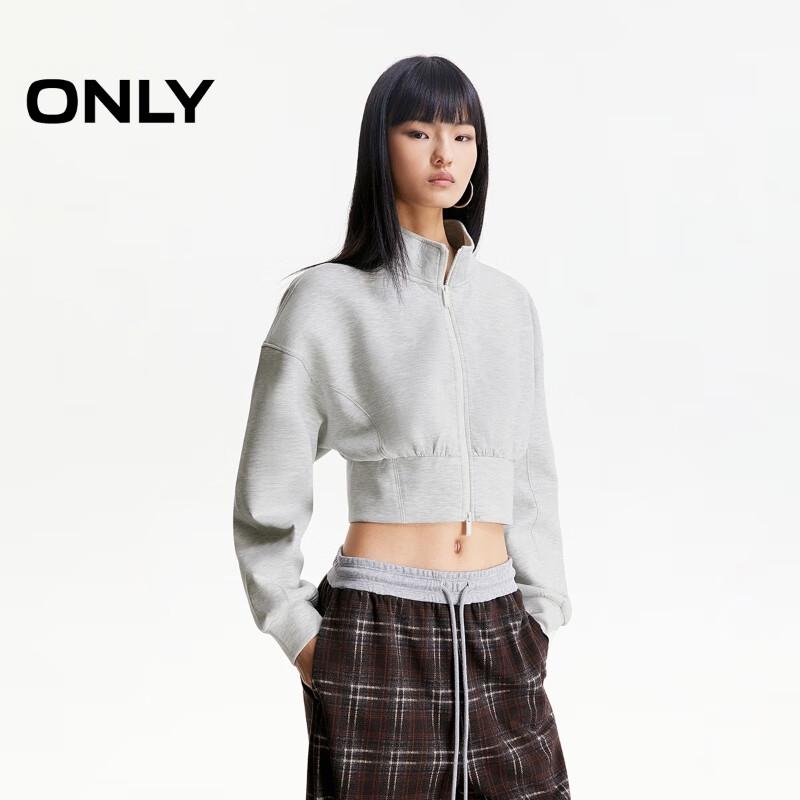 

ONLY Women s 2025 Summer Embroidered Letter Drop-Shoulder Long Sleeve Cardigan Sweatshirt M