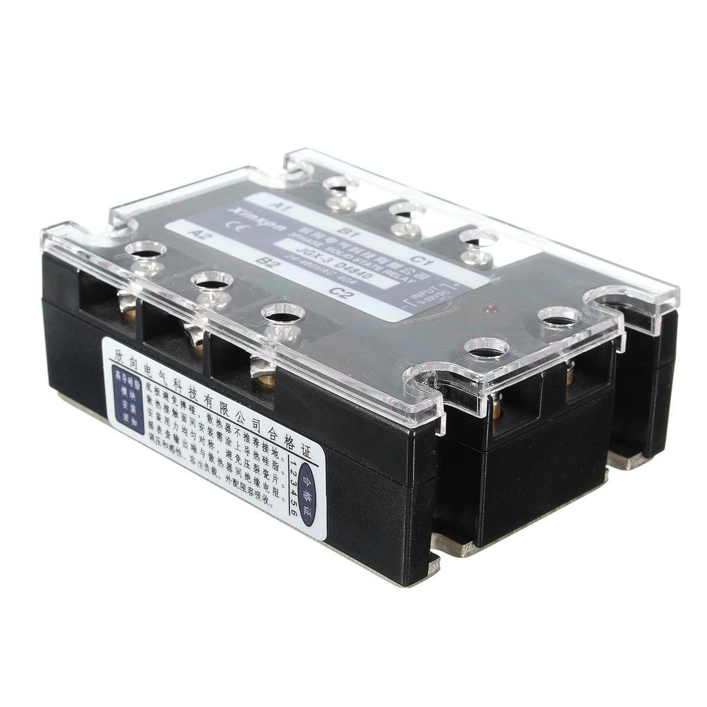 1PC NEW 3 three-Phase JGX-3 D4840 Solid State Relay 40A SSR DC-AC 3-32VDC 24-48V