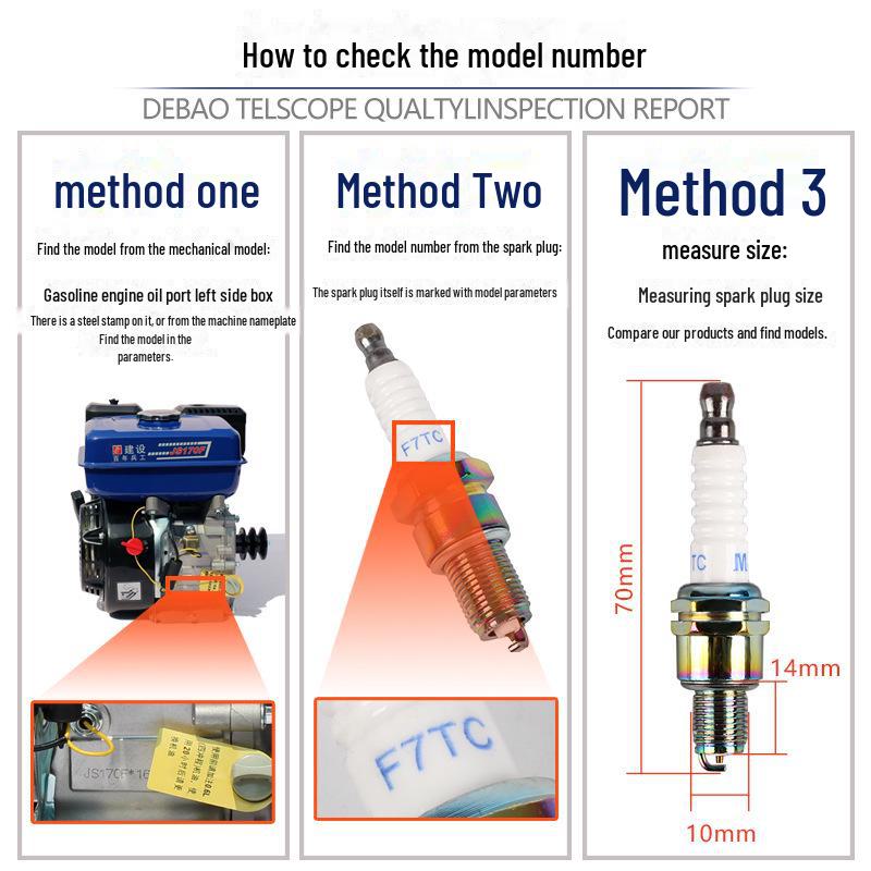 Bujii și duze 168F/190F pentru motoare de drujbă, generator și mașină de tuns iarba