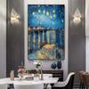 Van Gogh Stjärnhimmel Posters Landskapsbilder Dukmålning Väggkonstbilder för vardagsrum Modern heminredning Ingen ram