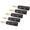 5Pcs Audio Adapter Metal 6.35mm Stereo Male To Mono Converter Cable Connector for Microphone