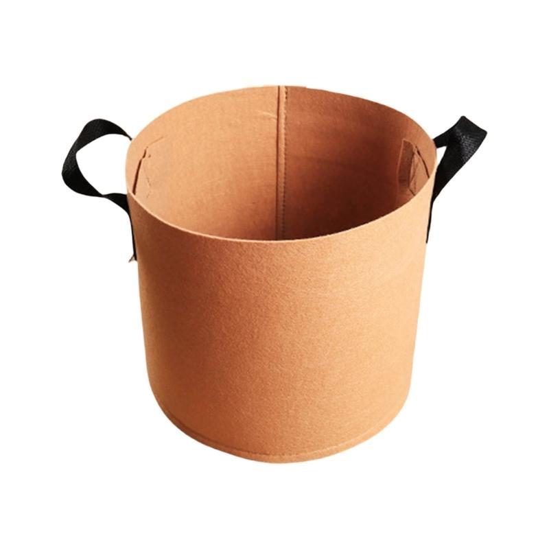 Nonwoven Fabric Grow Bags Garden Plant Pots with Handle Nonwoven Texture Suitable for Growth of Vegetables and Flowers