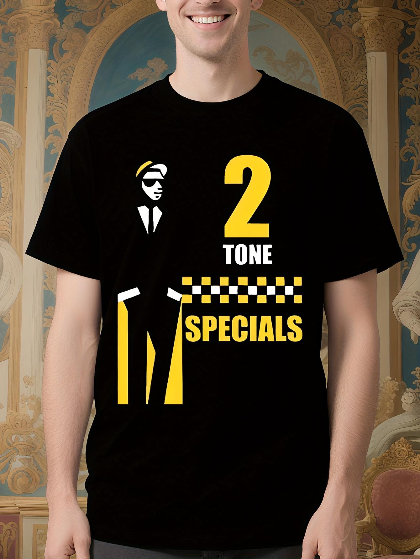 The Specials 2 Tone Ska Dub Graphic Tshirt - Yellow Check... XL