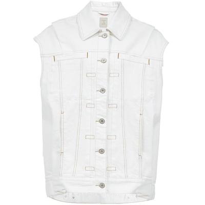 Women's Contrast Stitch Loose Fit Denim Vest