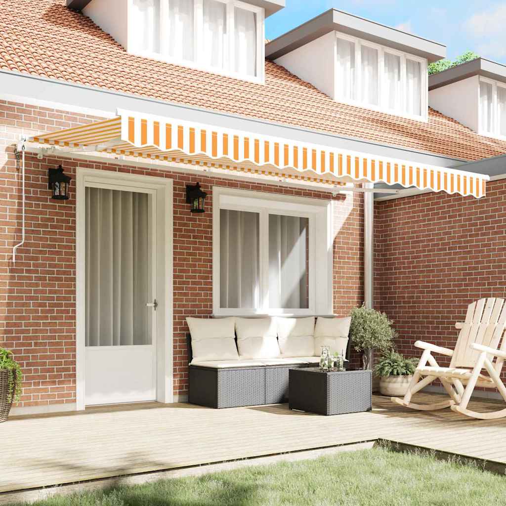 Retractable Awning Yellow 350 x 200 cm Fabric