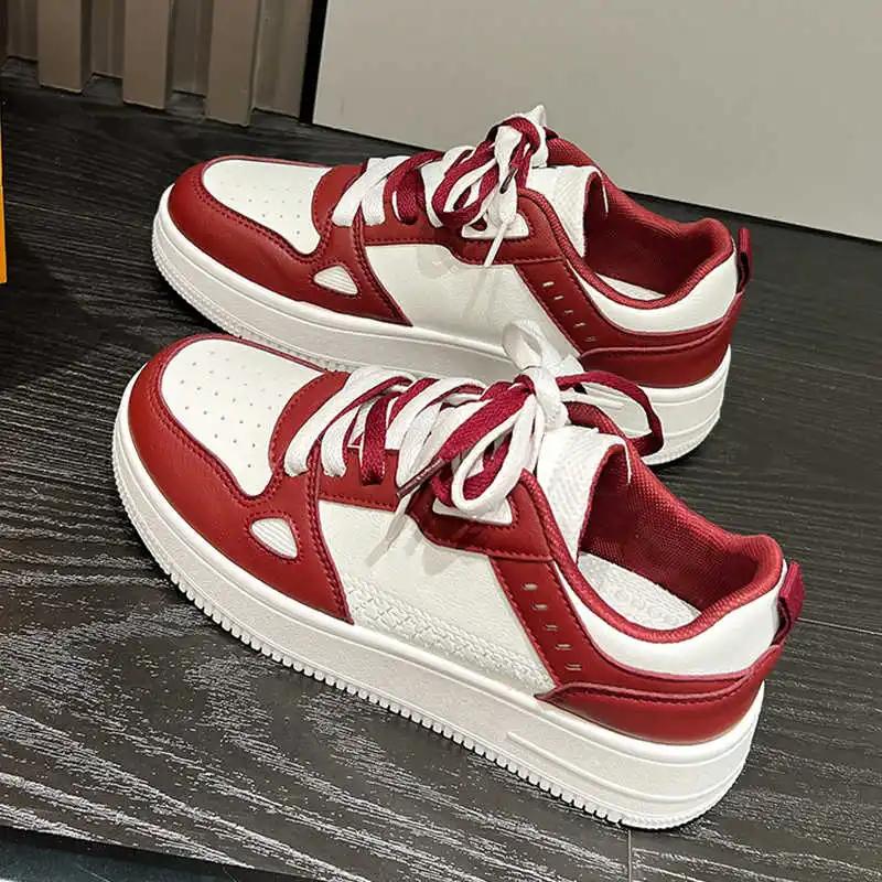 Fashion High Sole Playform Women's Sneakers For Sports Vulcanize Green Ladies Shoes Female Flat Order Resort Resell