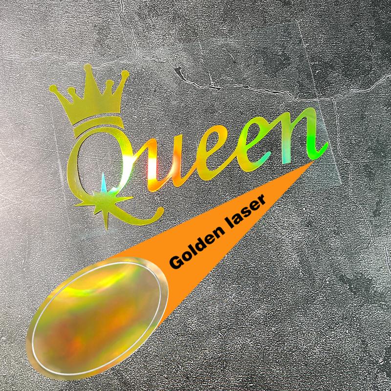 Crown Queen Laser Motorcycle Sticker Funny for Motorbike Fuel Tank Fairing Scooter Helmet Box Car Window Waterproof Vinyl Decal