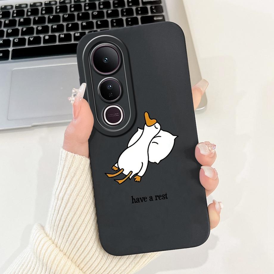 Für Vivo V50 Lite 4G 5G V50 5G Handyhülle Silikon Weiche Rückabdeckung Für Vivo V2441 V2427 Bumper Drache Katze Blume Schmetterling Capa
