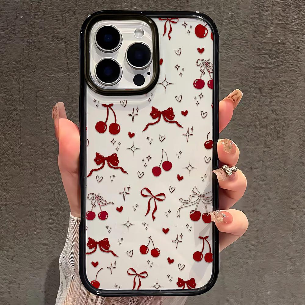 Kirschmuster Hartschalen-Hülle für iPhone 15 Pro Max 17 16 15 14 13 12 11 Air Schutz Stoßfest Schlanke Hülle Fundas