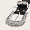 Fashion Luxury Punk Y2K Rhinestones Belt Women'S Metal Buckle Fashion Waistband Jeans Pants Decoration Spicy Girl Belt