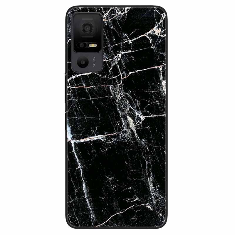 Phone Case for TCL 40 NXTpaper 5G Covers Black Bumper Silicone Soft Shell for TCL 40 NxtPaper 5G TPU Coques Lovely Marble Fundas