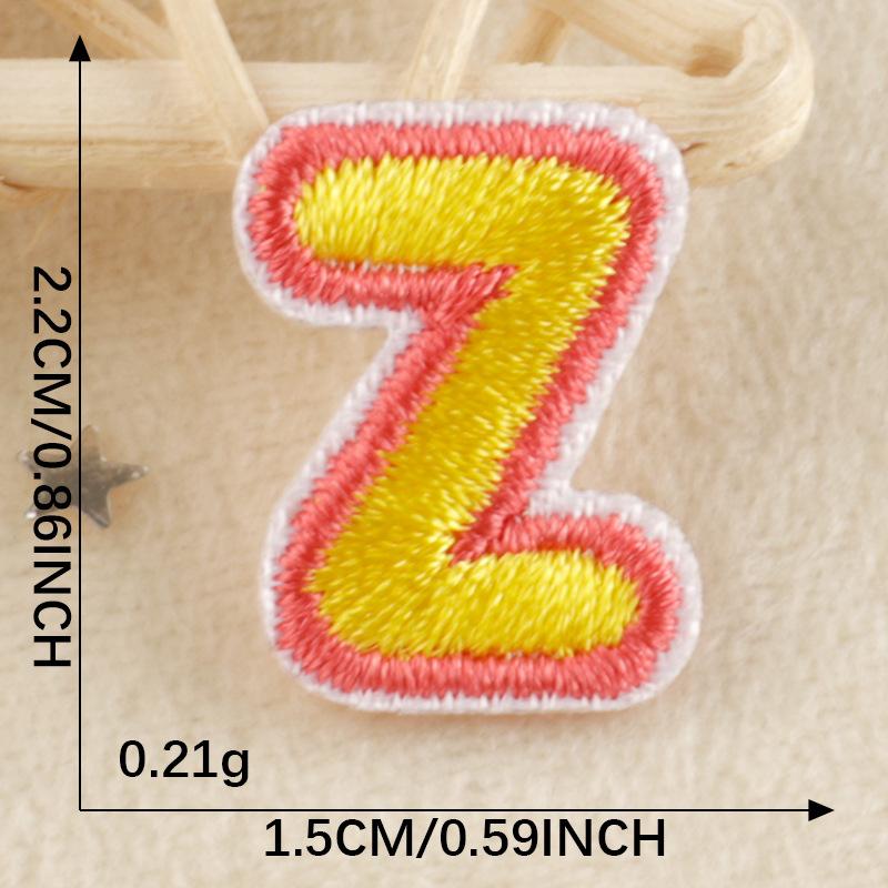 A-Z Embroidery Sticker Cartoon Original English Patch Clothing Accessories Badge Accessories Ironing < Unk > < Unk > Wappen Cloth Sticker